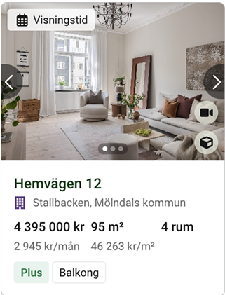 Exempelbild på en Plus annons