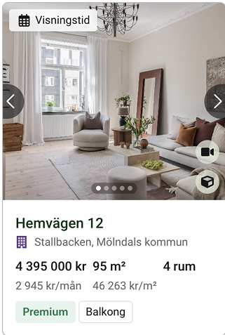 Exempelbild på en Premium annons